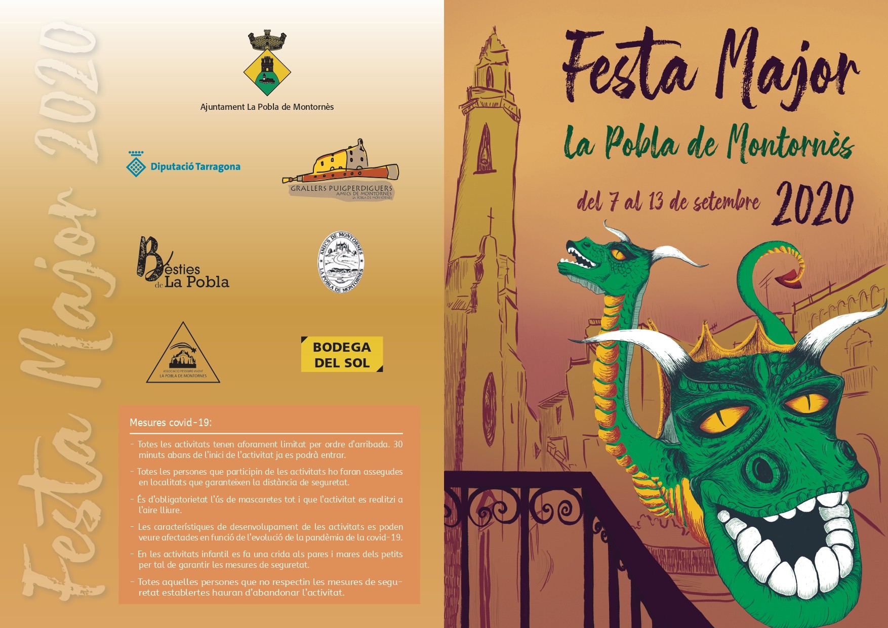 Programa de la Festa Major de la Pobla de Montornès 2020