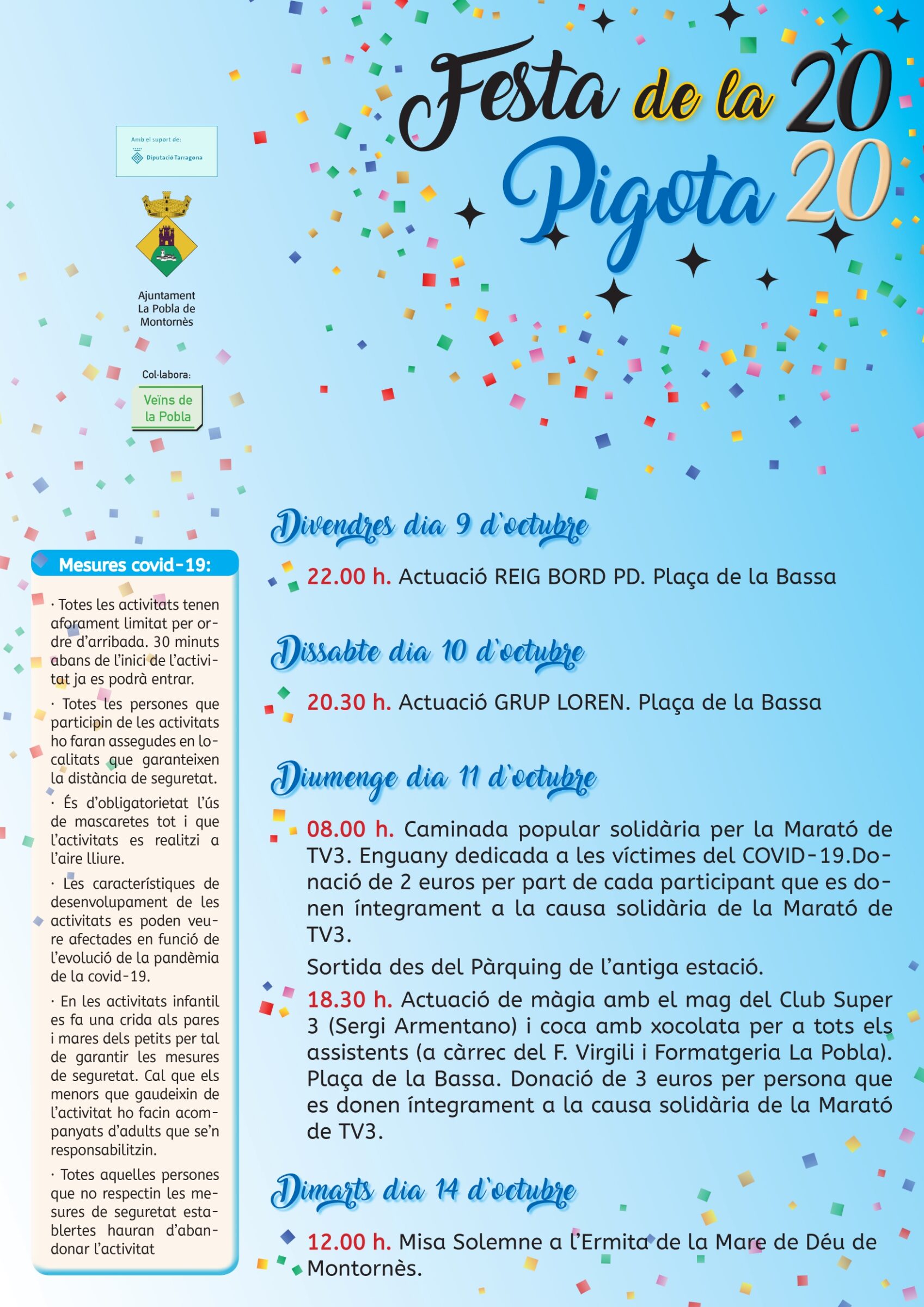 Programa de la Festa de la Pigota 2020