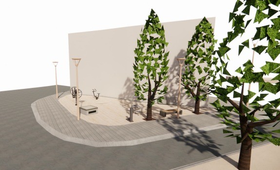 Projecte per adaptar l’espai públic situat al xamfrà del carrer del Vent – davant del poliesportiu