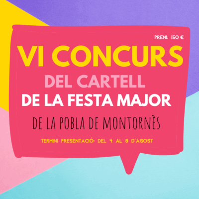 VI Concurs del cartell de la Festa Major de la Pobla de Montornès