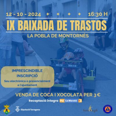 Ja tenim aquí les bases de la IX BAIXADA DE TRASTOS 2025 de la Pobla de Montornès