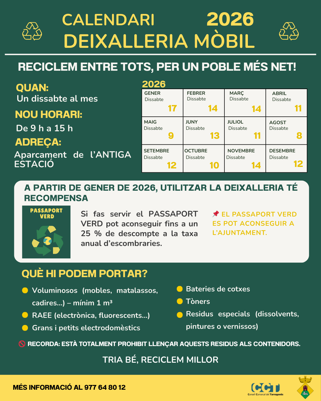 CALENDARI DEIXALLERIA MÒBIL 2026 - IMPRIMIR I WEB