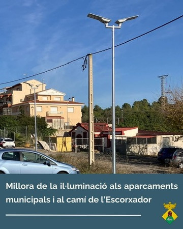 💡 Millora de la il·luminació als aparcaments municipals i al camí de l’Escorxador