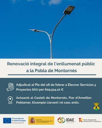 💡 Un pas més per a la renovació total de l’enllumenat públic