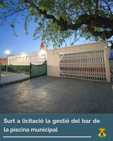 📢 Surt a licitació la gestió del bar de la piscina municipal