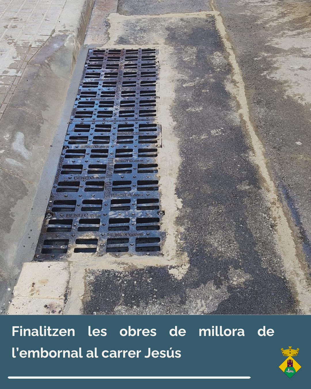💧 L’Ajuntament de la Pobla de Montornès ha finalitzat les obres de millora de l’embornal al carrer Jesús