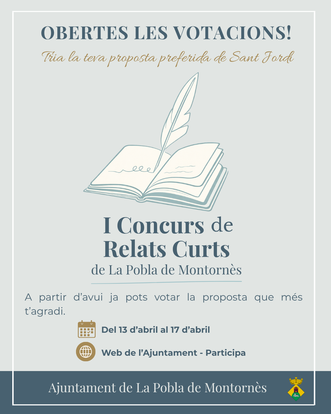 Obertes les votacions del I Concurs de Relats Curts de La Pobla de Montornès