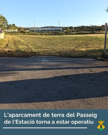 L’aparcament de terra del Passeig de l’Estació torna a estar habilitat