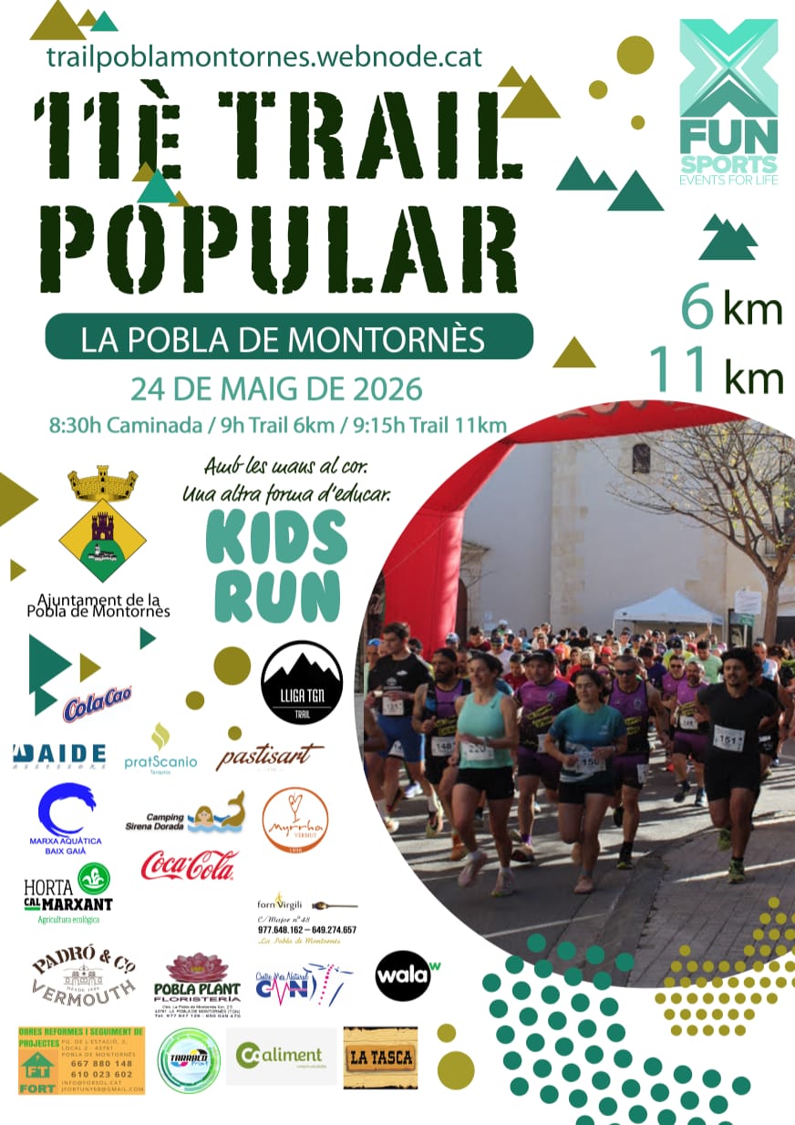 La Pobla de Montornès acollirà una nova edició del “Trail Popular” el pròxim 24 de maig de 2026