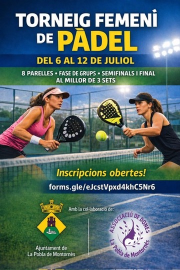 Arriba el 1r Torneig de Pàdel Femení de la Pobla de Montornès!